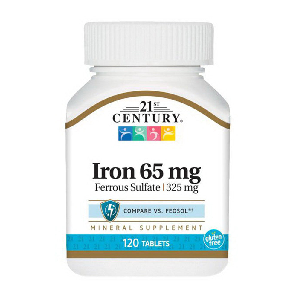 21St Century Iron 65 Mg Ferrous Sulfate Tablets - 120 Ea